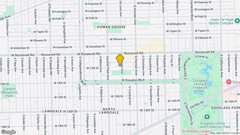 1264 S Saint Louis Ave Map and Location Details