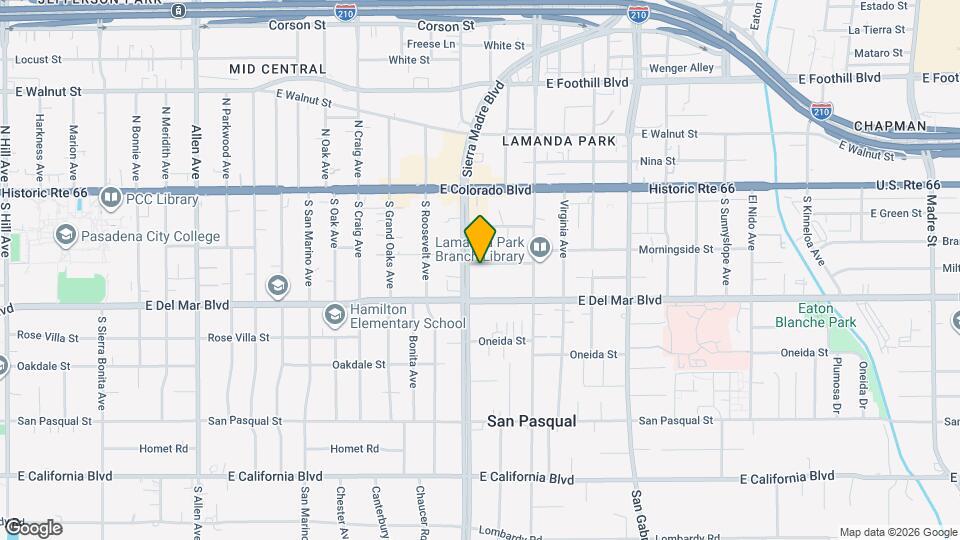 158 S Sierra Madre Blvd Map and Location Details