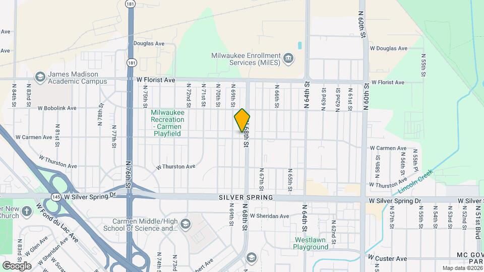 5803 N 68th St Mapa y Detalles de la Ubicación