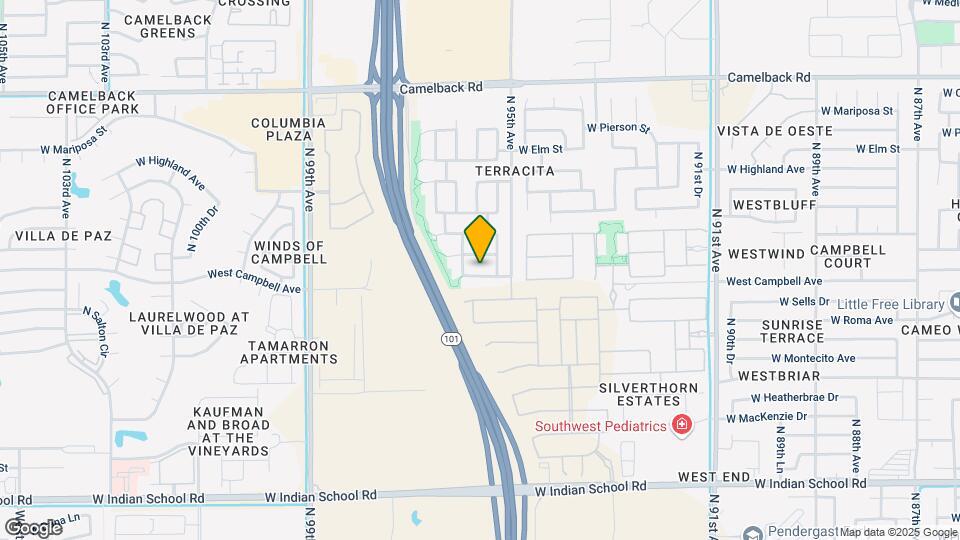 9518 W Minnezona Ave Map and Location Details