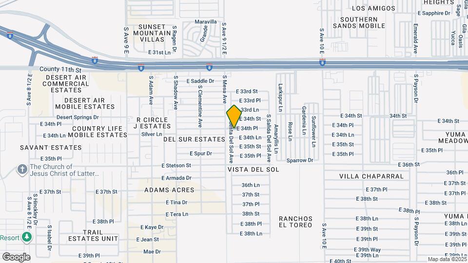 7893 E 34th Pl Map and Location Details