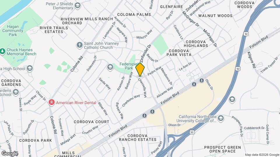 2629 Chassella Way Map and Location Details