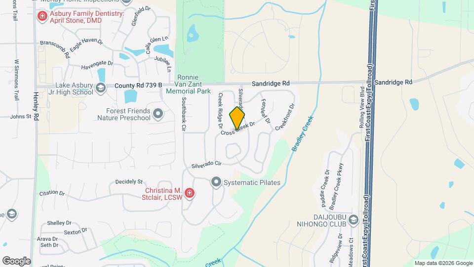 2801 Cross Creek Dr Mapa y Detalles de la Ubicación