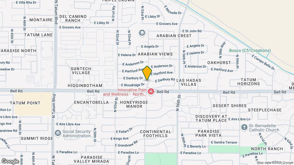 5352 E Woodridge Dr Map and Location Details