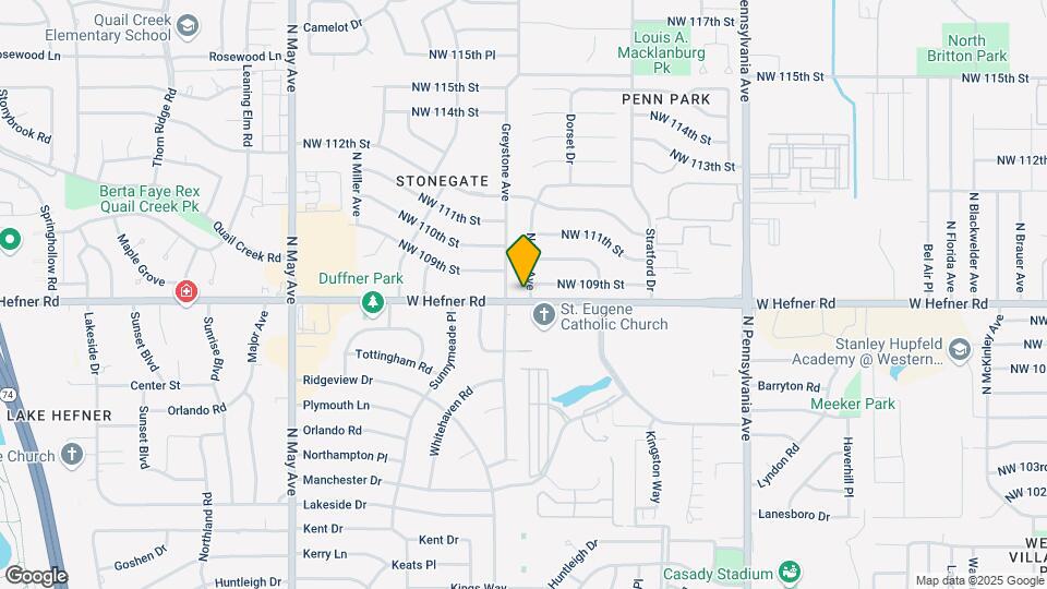 10901 N Villa Ave Map and Location Details