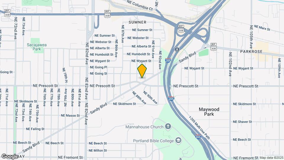 8925 NE Sandy Blvd Map and Location Details