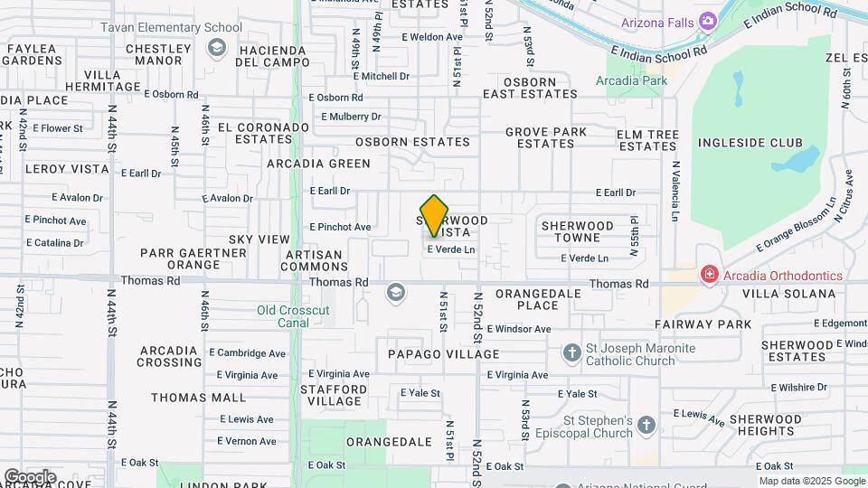 5110 E Verde Ln Map and Location Details