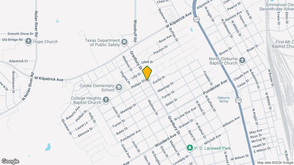 1507 Granbury St Map and Location Details