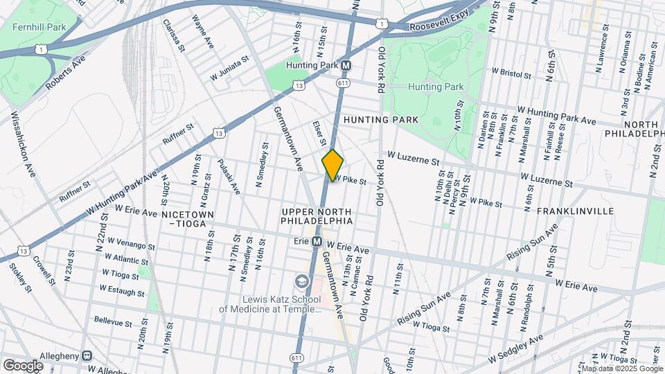 3845 N Broad St Map and Location Details