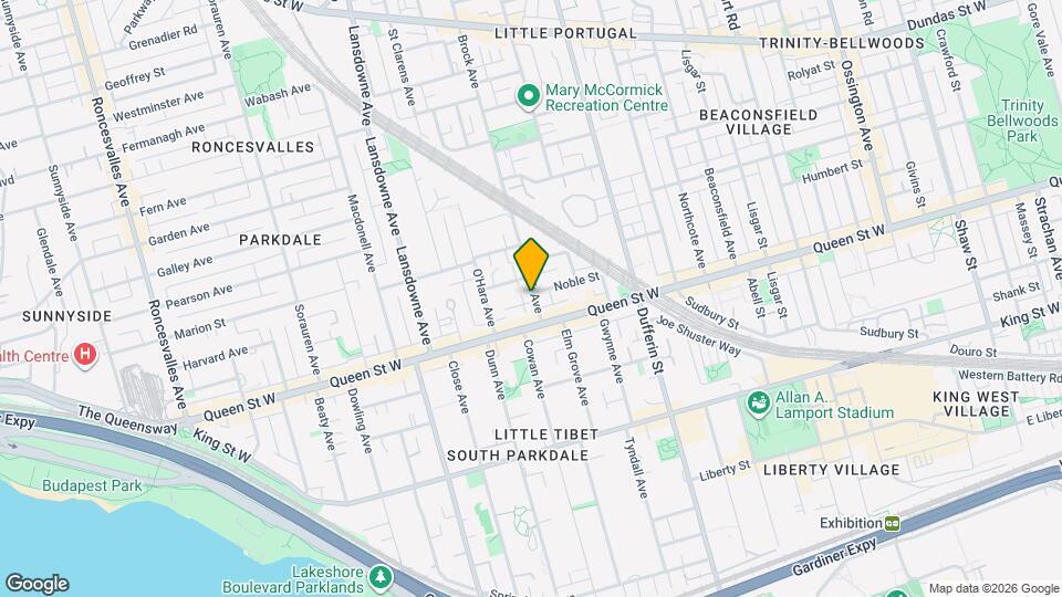 16 Brock Ave Map and Location Details