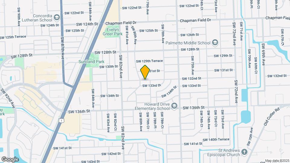 7920 SW 132nd St Map and Location Details