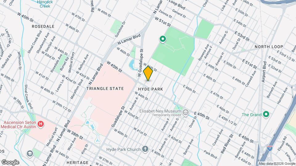 4505 Avenue A Map and Location Details