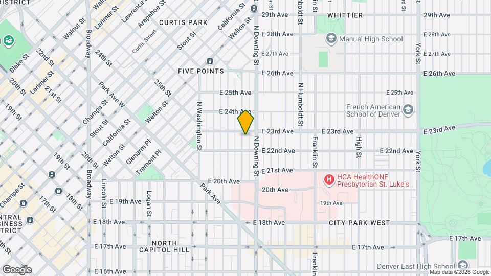 2242 N Ogden St Mapa y Detalles de la Ubicación