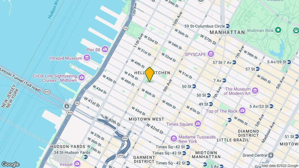 455 W 47th St Mapa y Detalles de la Ubicación