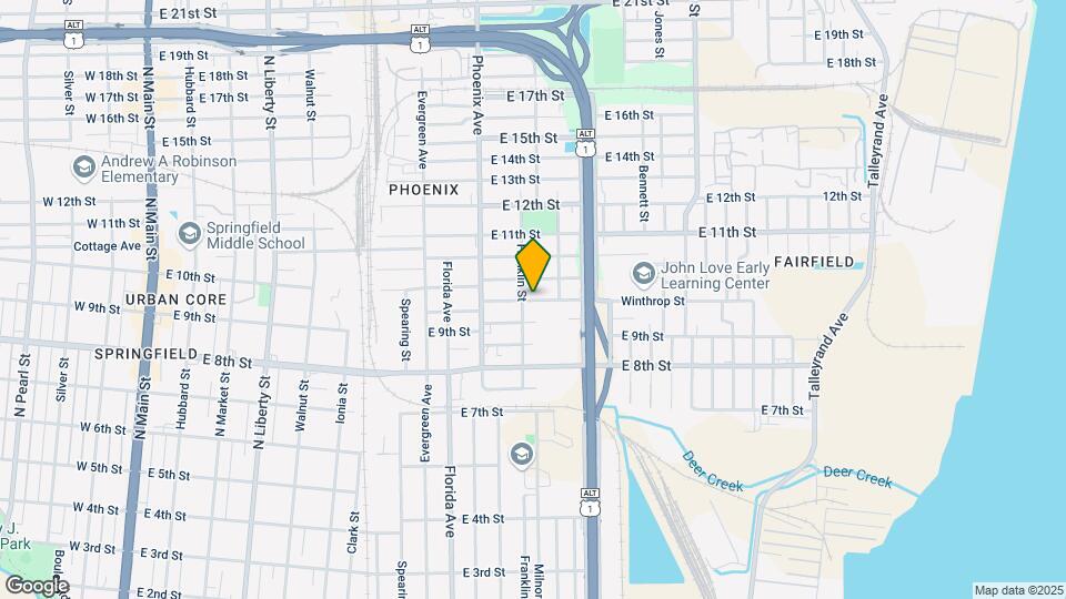 1219 Winthrop St Map and Location Details