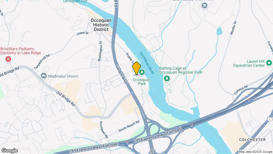 12715 Gordon Blvd, Unit Occoquan River View Condo Map and Location Details