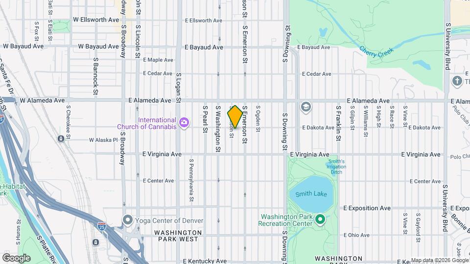 422 S Clarkson St Map and Location Details