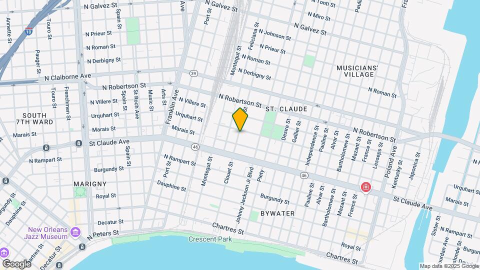 1225 Clouet St Mapa y Detalles de la Ubicación