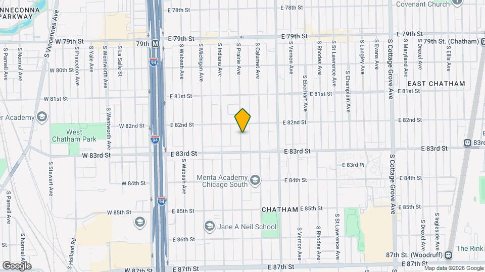 8225 S Prairie Ave Map and Location Details