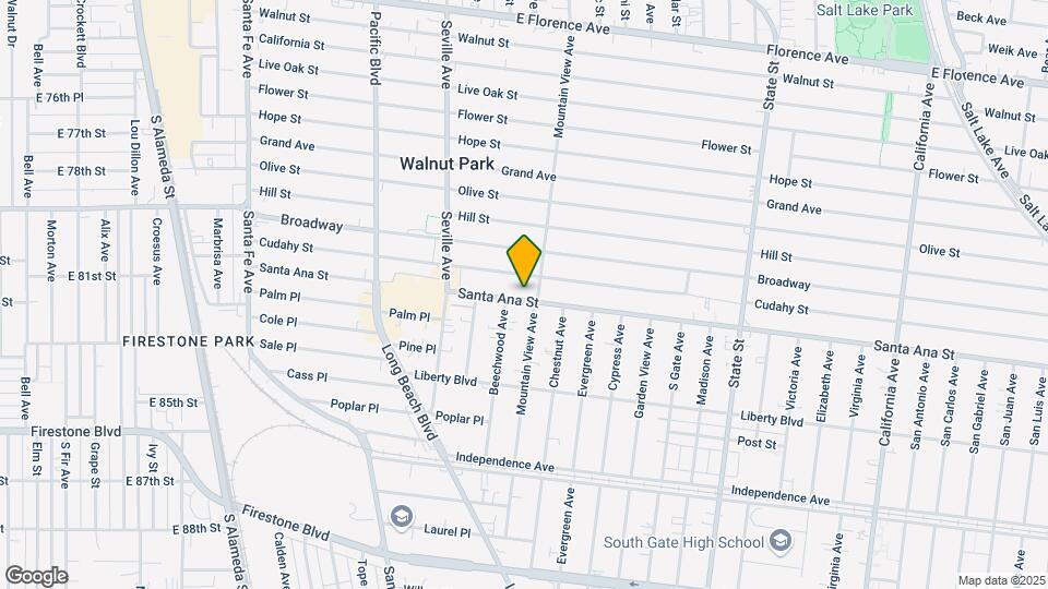 2817 Santa Ana St Map and Location Details