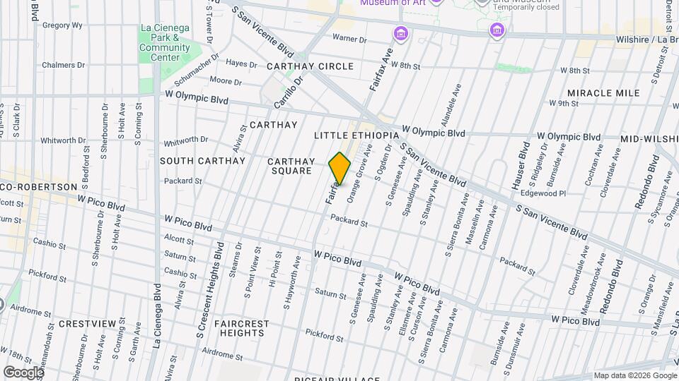 1134 S Fairfax Ave, Unit 5 Map and Location Details