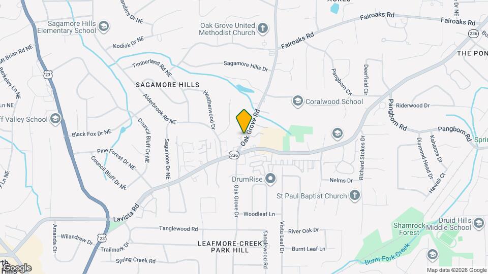 1536 Oak Grove Rd Map and Location Details