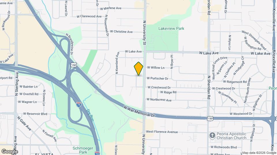 1316 W West Aire Ave Map and Location Details