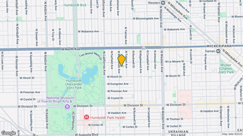1435 N Washtenaw Ave Map and Location Details