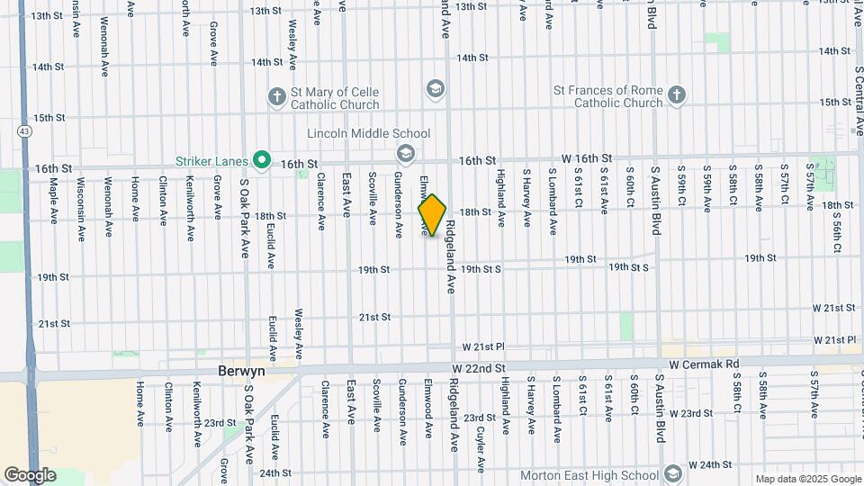 1829 Elmwood Ave Map and Location Details