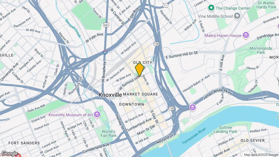 300 S Gay St Mapa y Detalles de la Ubicación