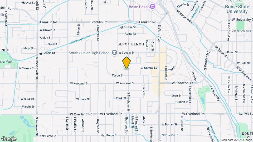 1005 S Shoshone St, Unit B Map and Location Details
