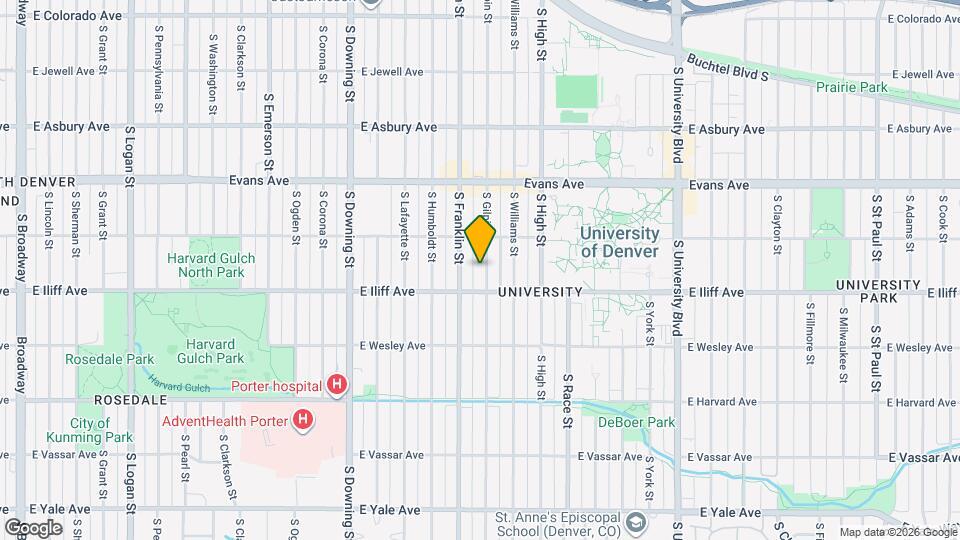 2255 S Gilpin St Map and Location Details