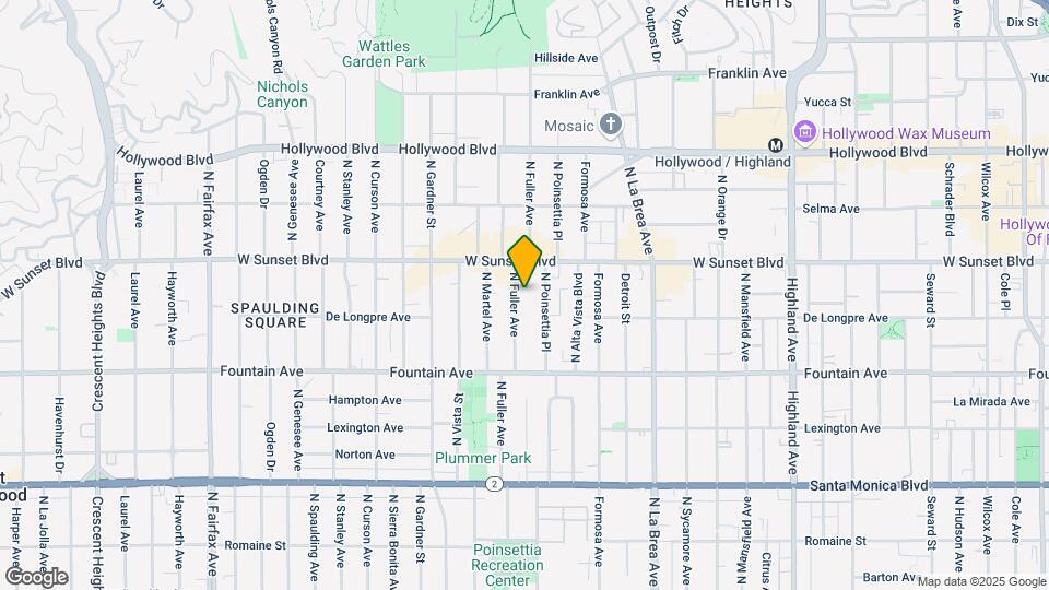 1434 N Fuller Ave Mapa y Detalles de la Ubicación