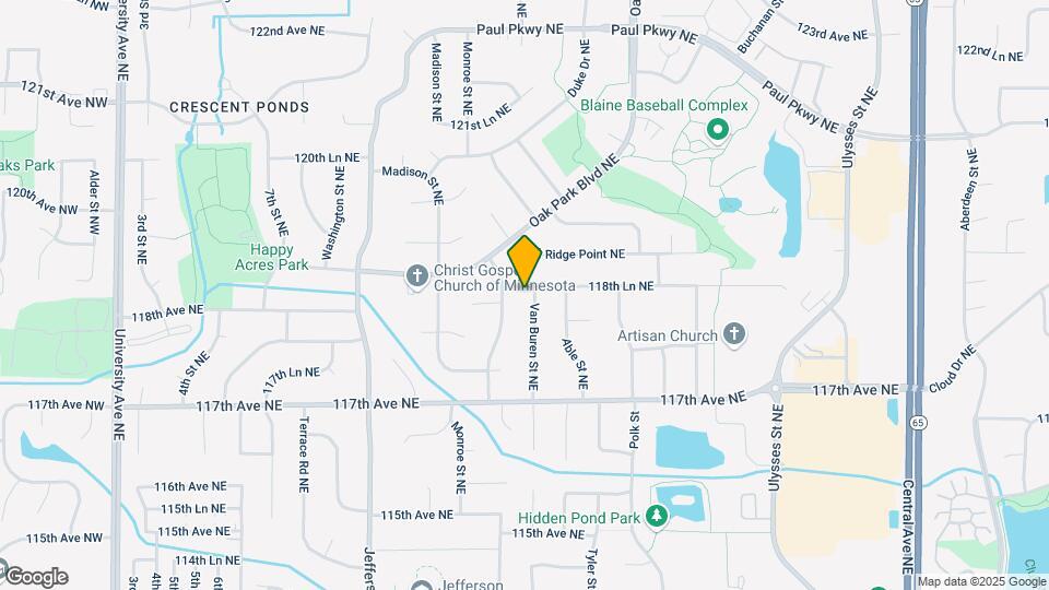 11844 Van Buren St NE Map and Location Details