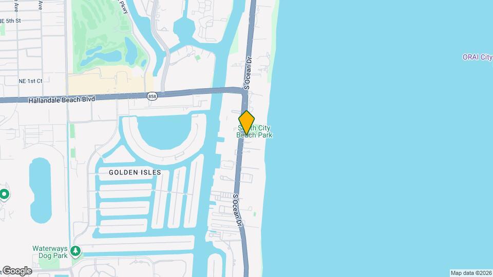 1880 S Ocean Dr, Unit 807 Map and Location Details