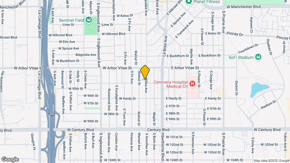 941-947 S Grevillea Ave Mapa y Detalles de la Ubicación