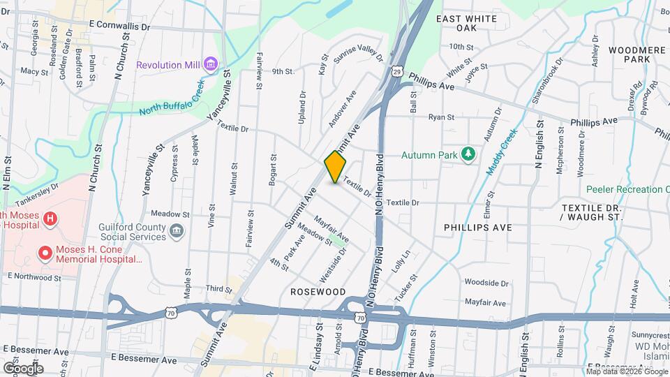 1821 Gatewood Ave Map and Location Details