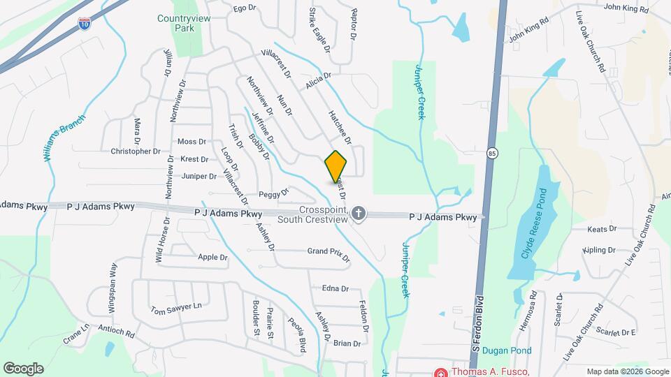 205 Villacrest Dr Map and Location Details