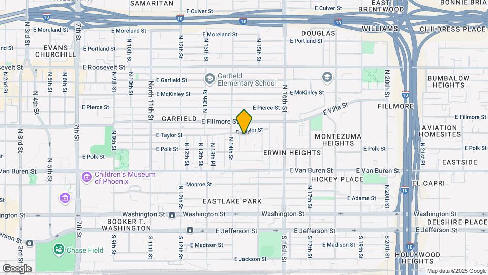 1425 E Taylor St Map and Location Details