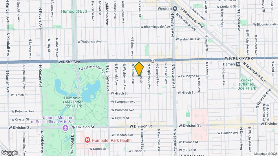 1456 N Rockwell St Map and Location Details