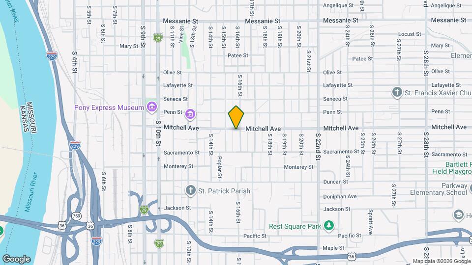 1516 Mitchell Ave Map and Location Details