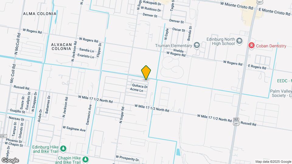 1309 Quitaca Dr Map and Location Details