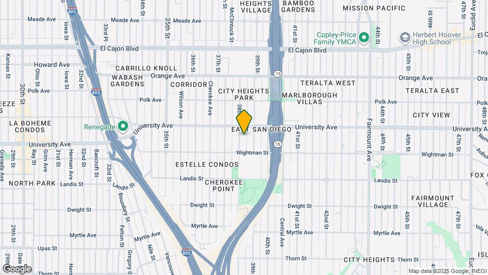 3855 38th St Map and Location Details