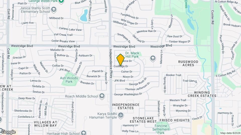 9909 Coolidge Dr Map and Location Details
