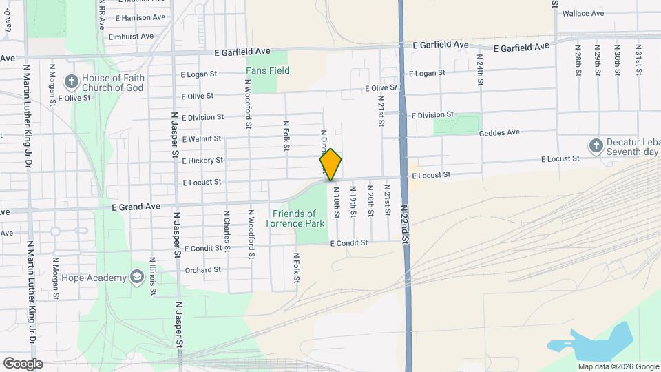 1361 N 18th St Map and Location Details