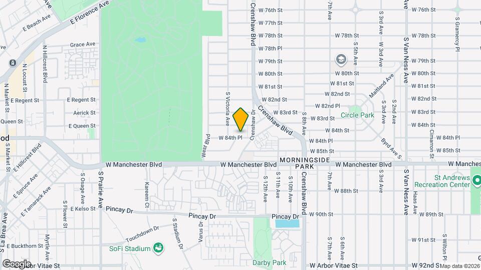 3423 W 84th Pl Map and Location Details