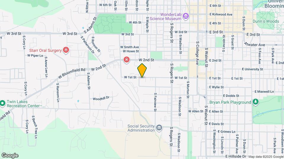 821 W 1st St Map and Location Details