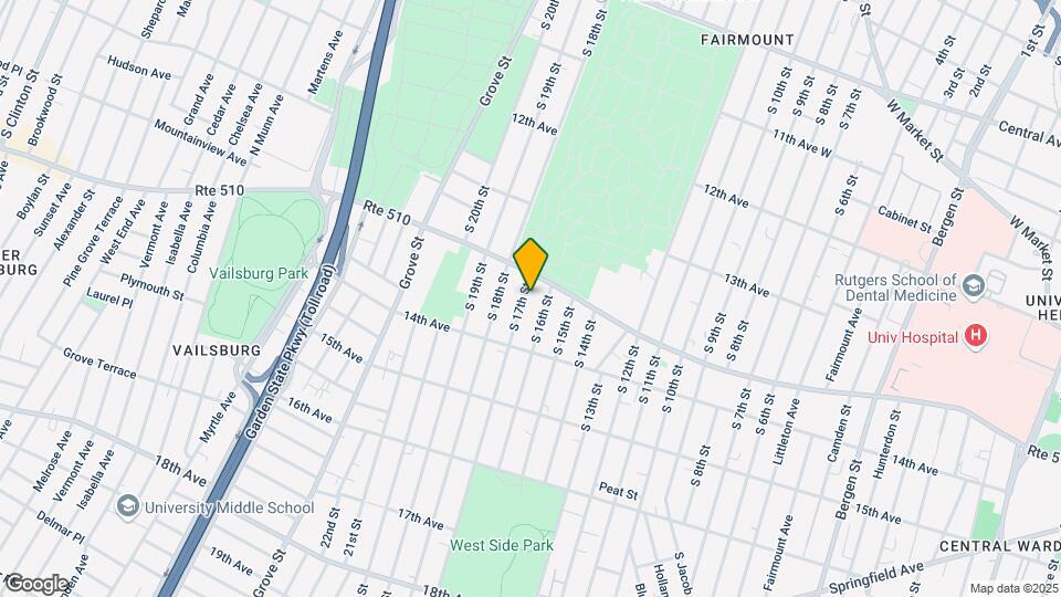 416 S 17th St-Unit -2 Map and Location Details