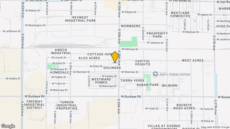 3516 W Grant St, Unit Remodeled 2BR w/ Washer & Map and Location Details