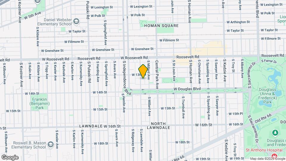 1321 S Lawndale Ave Map and Location Details